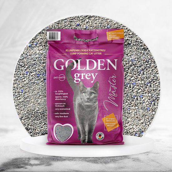 Golden Grey Master Kattenbakvulling met Silicaat en Babypoeder - 1 zak 14kg