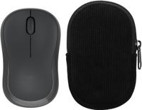 kwmobile Muisetui voor Logitech M240 SILENT / M325S Hoes - Etui voor Bluetooth-muis van robuust koord en neopreen - zwart.