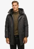 Superdry - Gewatteerde City parka van tweed - Heren - Grijs herringbone - XL