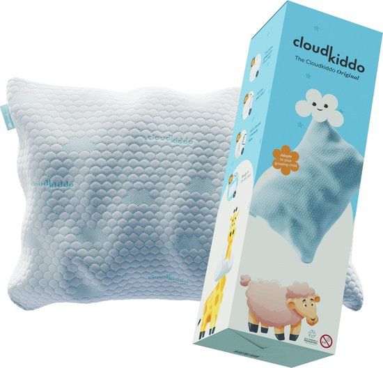 Cloudpillo Cloudkiddo Kinderkussen - Hoofdkussen Kind - Verstelbaar Kussen - Traagschuim - Ergonomisch Hoofdkussen - Perfect voor Zij- en Rug Slapers