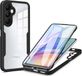 Techsuit Hoesje geschikt voor Samsung Galaxy A34 - ColorVerse 360 Case met Screenprotector - Zwart