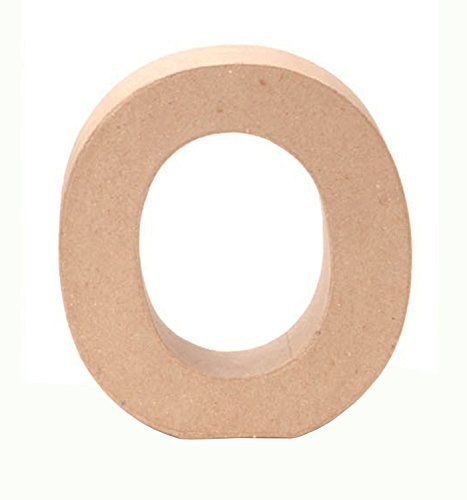 Glorex 6 2029 115 - Letter O - Bruin karton - 17,5 x 5,5 cm - Decoratie