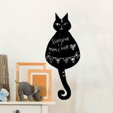 Ambiance Sticker Schoolbordsticker - uitwisbare zelfklevende muurstickers - DE KAT - 55x20cm
