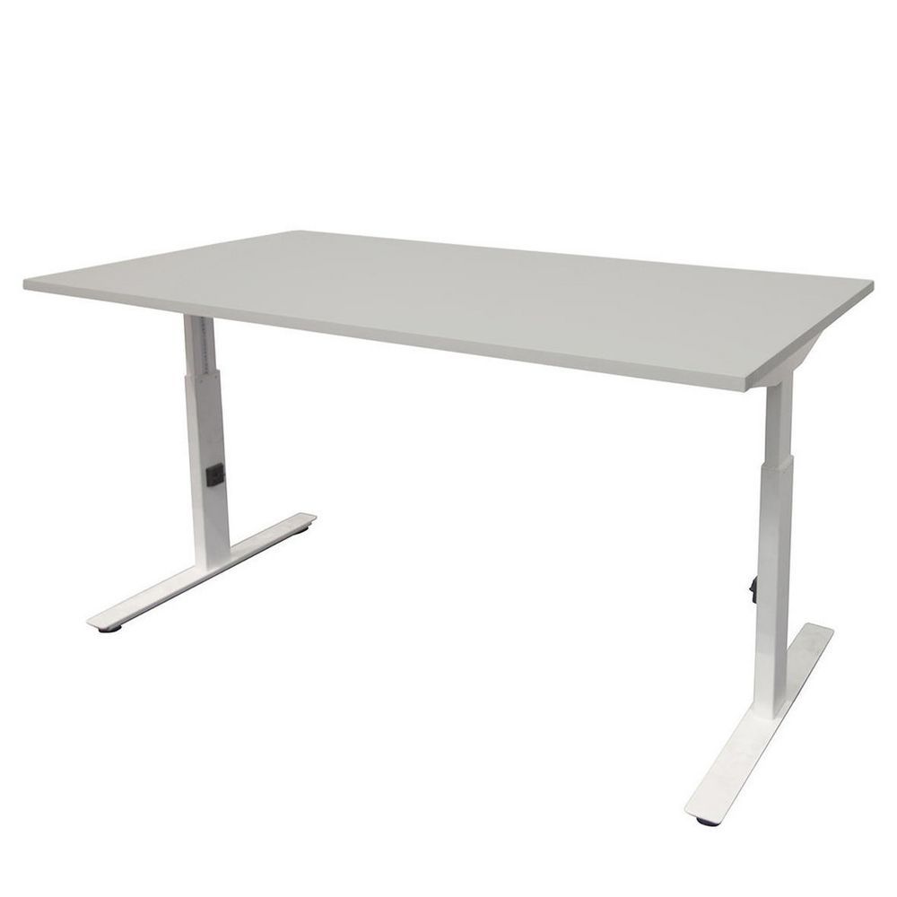 Prof Desk Bureau Contesse+ 160x80cm Lichtgrijs Wit