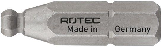 Rotec PRO Insertbit inbus SW5,0 L=25mm C 6,3 Kogelkop BASIC