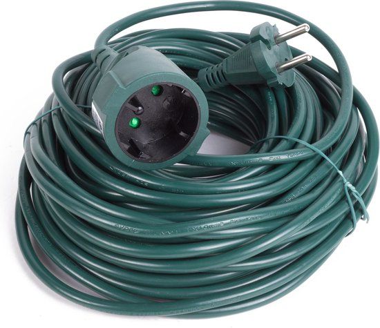 Benson Gardenline Verlengsnoer - Groen - 20 Meter - Buiten - 1 Stopcontact