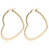 Cilla Jewels Dames oorringen Edelstaal Goudkleurig hartje-30mm