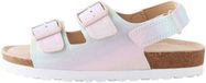 Next - Meisjes - Sandalen met klittenbandsluiting, brede pasvorm en kurken voetbed (G) - Metallic