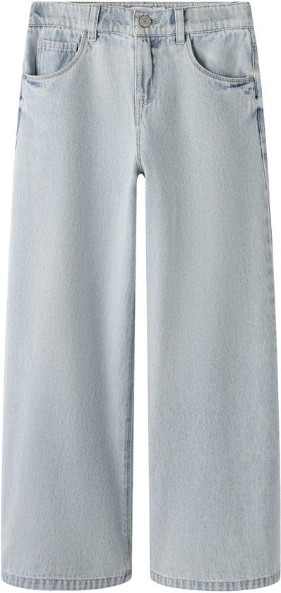 NAME IT NKFBELLA SKATER XWIDE JEANS 3111-ZA NOOS - Meisjes - Jeans - Maat 140 - Lichtblauw gebleekt denim
