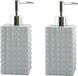 MSV Zeeppompje/dispenser - 2x - Kubik - kunststeen - wit - 7 x 17 cm - 270 ml