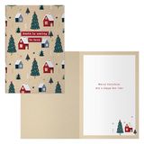 DOHE - Kerstkaarten - Verpakking van 6 stuks - Afmetingen: 11,5 x 17 cm (gesloten) - Inclusief envelop voor het opbergen van de kaart - Model Town