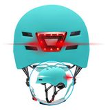 Beeper Beeper fietshelm, scooter met geïntegreerde voor- en achterlichten ME135 (blauw, S)