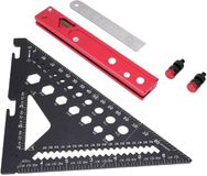 Merkloos / Sans marque Timmerman Vierkant 3-in-1 Hoek Meetgereedschap