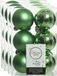 Decoris boules de Noël - 48x pc - vert - D6 cm - plastique - décoration de Noël - boules de Noël incassables