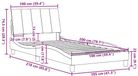 vidaXL Bedframe "Hanko" 100x200 cm stof zwart