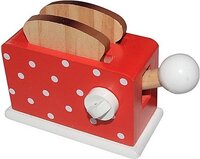 Simply for Kids Wooden Toaster + Bread Red - Wooden Toy - Ages 4+