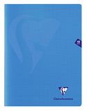 Clairefontaine 323312C Pak met 10 Geniete Schriften Mimesys Blauw - 24x32 cm - 48 Pagina’s Kleine Ruitjes - Papier Wit 90 g - Kaft Polypro