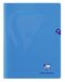 Clairefontaine 323312C Pak met 10 Geniete Schriften Mimesys Blauw - 24x32 cm - 48 Pagina’s Kleine Ruitjes - Papier Wit 90 g - Kaft Polypro
