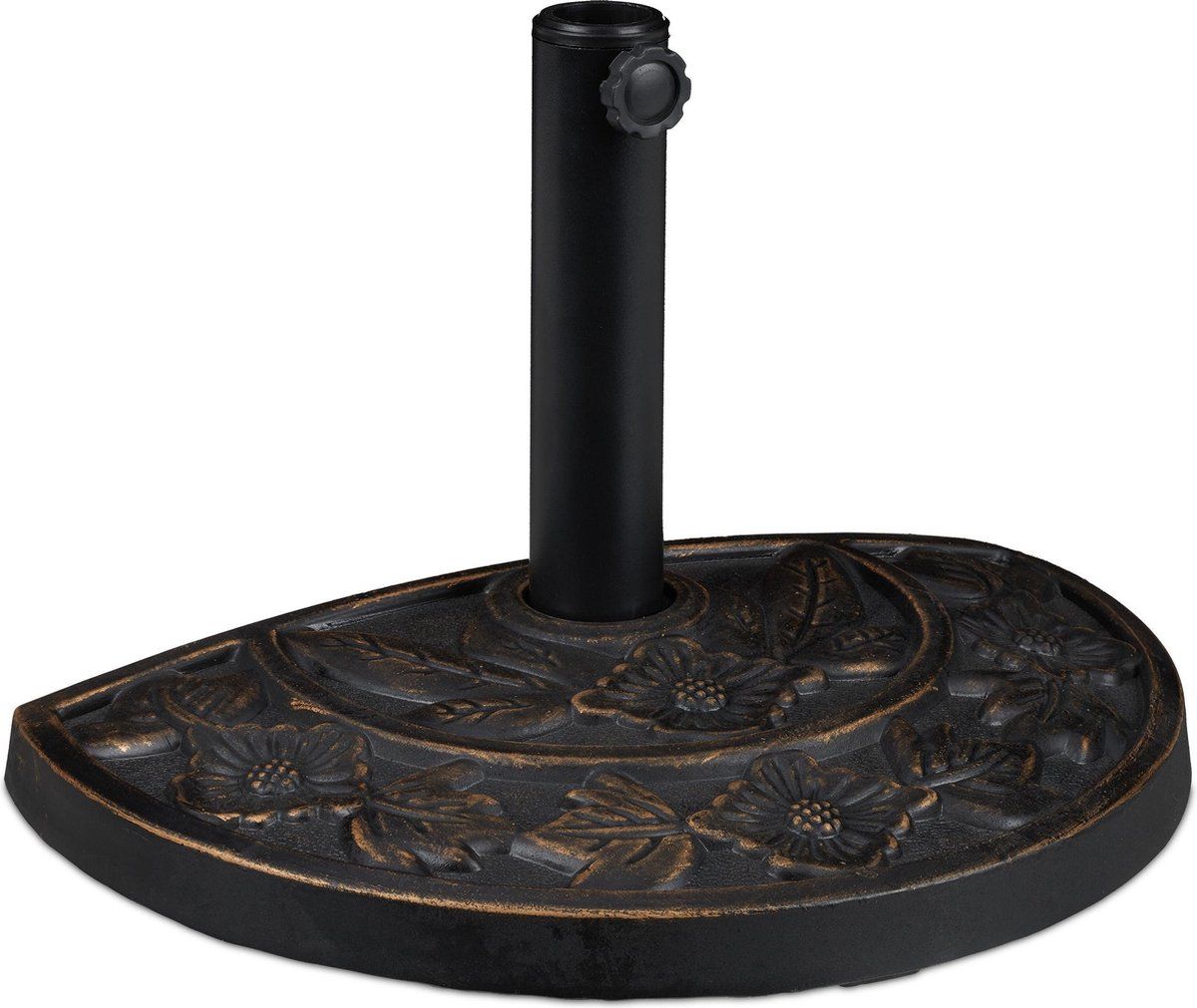 Relaxdays parasolvoet halfrond - parasolhouder balkon - parasol voet - parasolstandaard