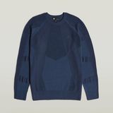 G-STAR 3D biker r knit Heren Trui - india ink/salute