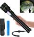 Unyqoos® Lampe de poche rechargeable ultra-lumineuse avec 11 modes et fonction powerbank