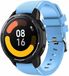Strap-it Bande de montre connectée en silicone - Convient pour Xiaomi Watch S1 - Bleu sable