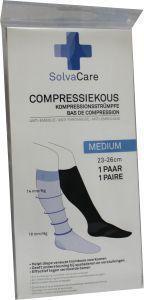 Solvacare Compressiekous zwart M 23 26 cm 1 PAAR