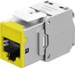 Goobay CAT6a RJ45 Keystone Module STP Slim 16,6 mm geel