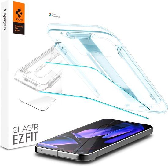 Spigen Screenprotector Geschikt voor Google Pixel 9 / 9 Pro - EZ Fit GLAS.tR - 2-Pack