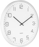 Karlsson Wall clock Lofty iron matt white, D. 40cm