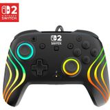 Turtle Beach Bedrade gamingcontroller Afterglow Wave RGB met Hall-effect sticks voor Nintendo Switch 2, Switch OLED en Switch, zwart