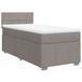 vidaXL Boxspringbed met matras, taupekleurig, 180x200 cm, met stoffen bekleding