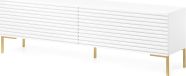 Selsey meuble TV, mélamine, blanc, 140 cm