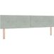 DESIGN IN Tête De Lit Led Gris Clair 200 Cm Velours