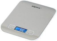 Alpina Balance de cuisine numérique 5kg - Balance inox avec écran LCD - Fonction tare