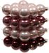 Othmara Decorations Boules de Noël set - 36 pièces - verre - teintes roses - 6 cm - mat/brillant