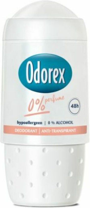 Odorex Deodorant Roller 0% Perfume 50ml - Unisex - Anti-irritatie - Gevoelige Huid