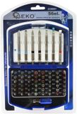 GEKO Boor- en schroefbitset - 56-delig - CrV staal - 25 mm & 75 mm bits