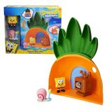 Bizak Spongebob Ananashuis met 2 speelfiguren, bikinibodem met Bob en Gary, inclusief huis van 20 cm en tv met functie, officieel speelgoed voor kinderen vanaf 3 jaar (64566040)