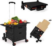 Azomor® Opvouwbare multifunctionele kar met trappenwielen en een magnetische deksel