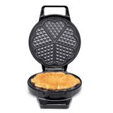 alpina Wafelmaker Hartvorm - Wafelijzer Hartvorm - Wafelmaker voor Hartwafels - Belgisch Wafelijzer 1000W - Zwart