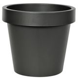 Mega Collections Plantenpot/bloempot - kunststof - antraciet - buiten - D50 x H44 cm