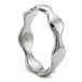 sidegren Molten | 6 mm zilverkleurige roestvrijstalen golvende ring