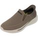 Skechers Slade Deacon herensneakers, gebreide mesh, taupe, 44 EU