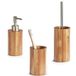 Zeller badkamer - toilet accessoires set - 3-delig - Acacia hout - luxe