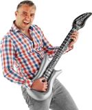 Folat Opblaasbare Gitaar Zilver 1mtr