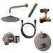 Boss & Wessing Inbouw Regendouche Set Cemal Rond Muuruitloop Gunmetal PVD Coating