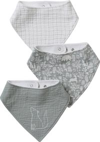 Vertbaudet Set met 3 slabbetjes van katoengaas