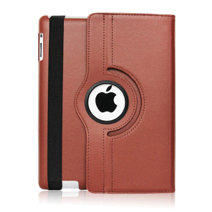 Stuff Certified Leren Vouwbare Cover voor iPad Mini 2 - Multifunctioneel Hoesje Case Bruin