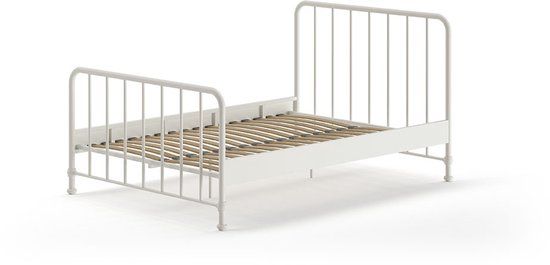 Vipack Bronxx Metaal 140x200 - Mat Wit